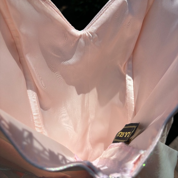 Vintage 1989 Iridescent Pink Prom Dress - Picture 8 of 14